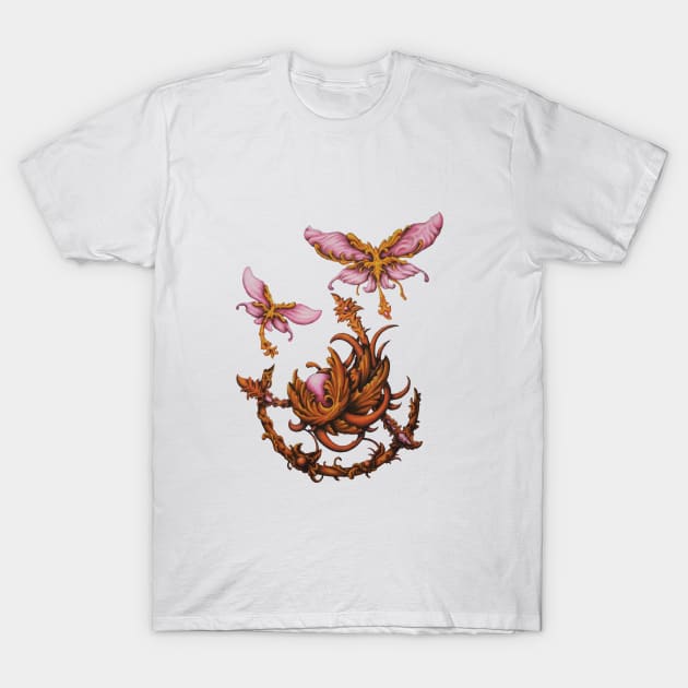 golden butterfly T-Shirt by Hedgeh0g